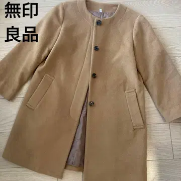 곧 종료 예정 무인 노카라 코트 베이지 깔끔한 S 사이즈
