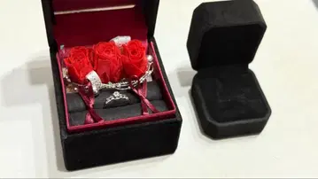 반지 프리 사이즈 블리자드 플라워 박스 포함