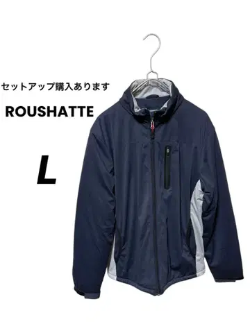 ROUSHATTE 남성용 네이비/그레이 풀집업 자켓 L 사이즈