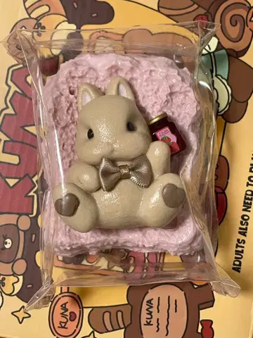 KUNA 스퀴즈 토끼 토스트 핑크 물 느낌 스퀴즈 서 있는 귀 토끼