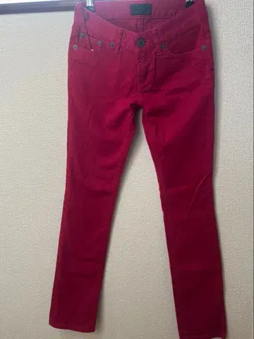 GRACE CONTINENTAL 빨간색 스키니 팬츠