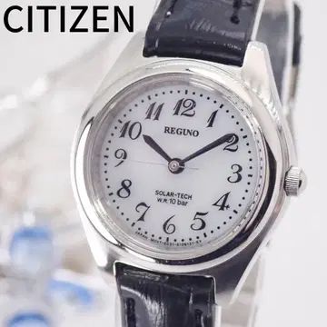작동 시티즌 REGUNO 솔라 여성용 손목시계 실버