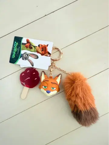 새상품 시마무라 주토피아 닉 와일드 입체 참 키링