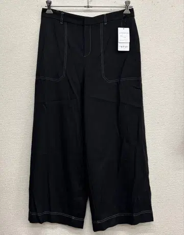 택 포함 새상품 INDIVI 와이드 팬츠 블랙 15