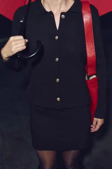 ZARA 블랙 니트 가디건 골드 버튼 M