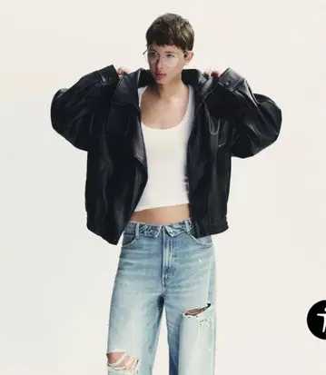 ZARA 페이크 레더 자켓 자라