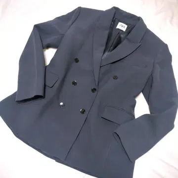 ZARA 자라 오버 사이즈 자켓 더블 브레스트 네이비