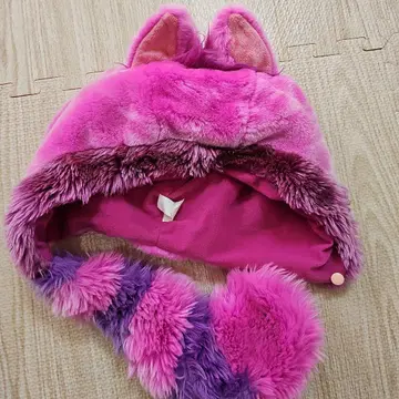 디즈니 귀 달린 핑크 모자 체셔 고양이