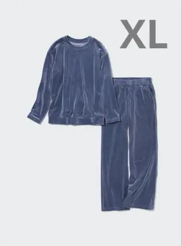 유니클로 울트라 스트레치 스무스 세트 (긴팔) 블루 XL