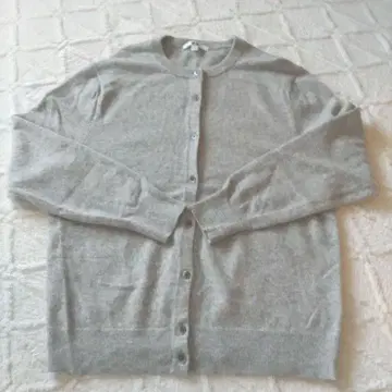 XL 유니클로 캐시미어 100% 크루넥 가디건 긴팔 여성용