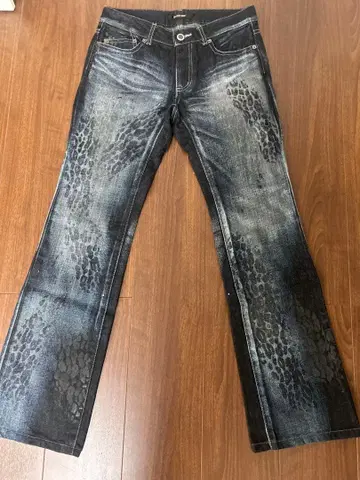 TORNADO MART 레오파드 플레어 데님