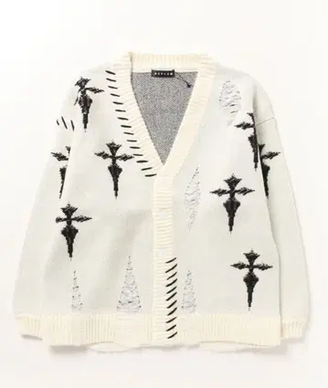 REFLEM 크로스 패턴 니트 가디건