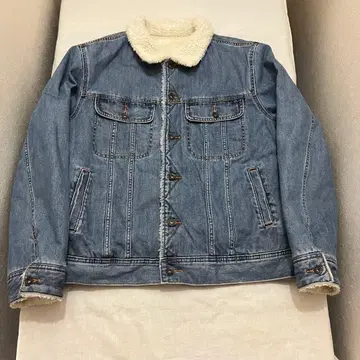 GU 남성용 카라 부착 보아 데님 자켓 XL