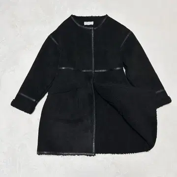 RETRO GRADE 레트로그레이드 에코 무스탕 코트 M 보아 안감 블랙