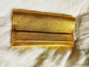 골드 가죽 장지갑 미사용 새상품 chi.wata(치와타) 한정품