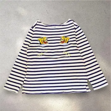 테일러 토요 x BEAMS BOY 바스크 셔츠 화이트 x 네이비