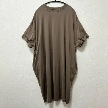 미즈이로 인드 롤 슬리브 와이드 실루엣 T셔츠 원피스