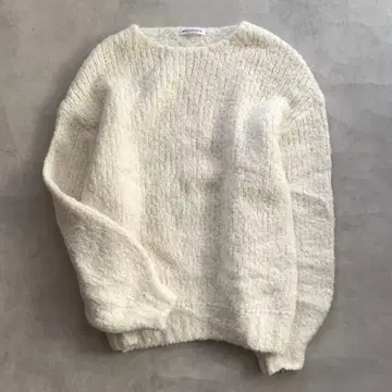 BEAUTY&YOUTH 울 알파카 블렌드 부클레 오버 니트 두꺼운 원단