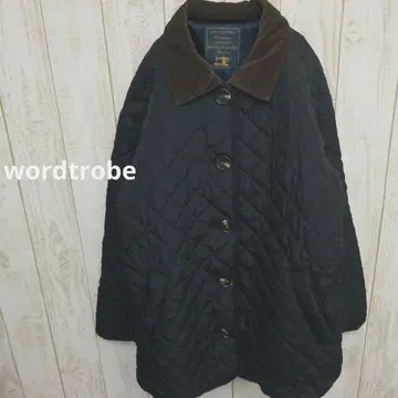 wordtrobe 퀼팅 코트 코듀로이 옷깃