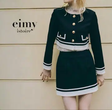 eimy istoire 바이컬러 프렌치 자켓 미니 스커트