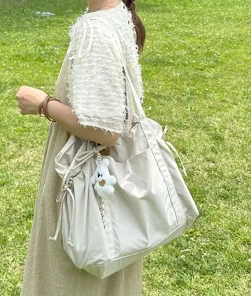 미사용 새상품 INTER FACTORY choco 마더백 베이지