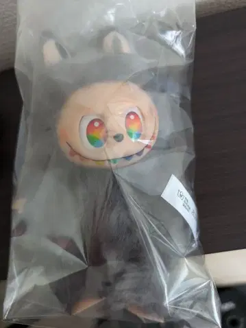 러브부 레인보우 컬러 퍼 달린 캐릭터 봉제 인형