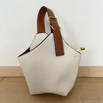 화이트 가죽 핸드백 조정 가능 스트랩