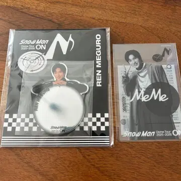 메구로 렌 SnowMan ON 미러 스티커 클리어 스티커 공식 굿즈