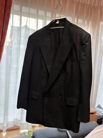 DOMON 도몬 레어 더블 브레스트 자켓 L 블랙 90s 빈티지