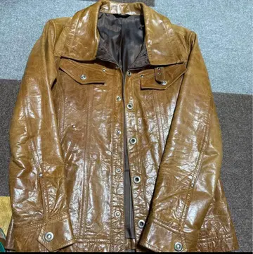 A.S.M 브라운 가죽 자켓