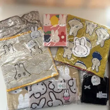 미사용 새상품 미피 타월 손수건 런치 크로스 8개 세트