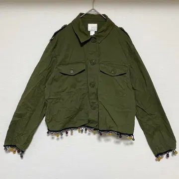 새상품급 FOREVER 21 올리브 그린 크롭 기장 자켓 M
