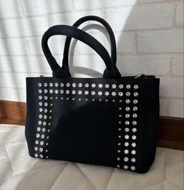 스터드 비쥬 블랙 핸드백 숄더백