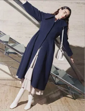 셀포드 빅 칼라 롱 코트 SIZE 38 (M) CELFORD