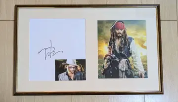 조니 뎁 친필 사인 색지 캐리비안의 해적 코믹콘 SWAU