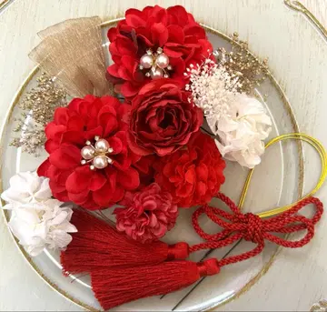 성인식 졸업식 시치고산 사전 촬영 머리 장식