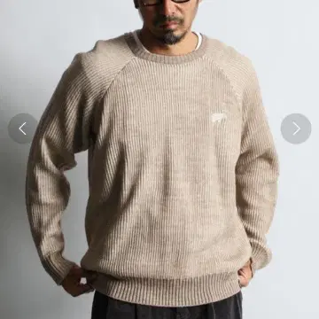 정가 17600엔 더퍼 미들 게이지 니트 L 2024 AW