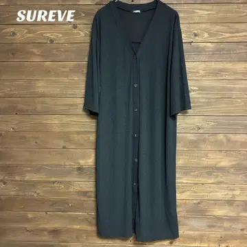 [ SUREVE ] 블랙 버튼 롱 원피스 M