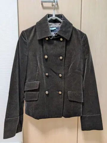 [ 컨디션 최상 ] MACPHEE 벨로아 더블 자켓 다크 브라운