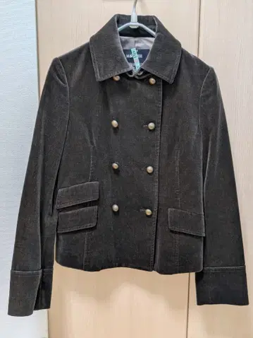 [ 컨디션 최상 ] MACPHEE 벨로아 더블 자켓 다크 브라운