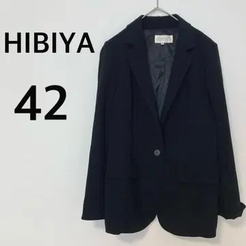HIBIYA 빅 사이즈 테일러드 자켓 싱글 버튼 블랙 XL