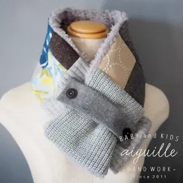 미나 페르호넨 원단 사용 성인용 패치 머플러 탬버린