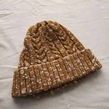 브라운 케이블 짜임 비니