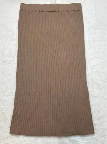 PINKY&DIANNE 니트 타이트 스커트 리브 편직 M 사이즈 브라운