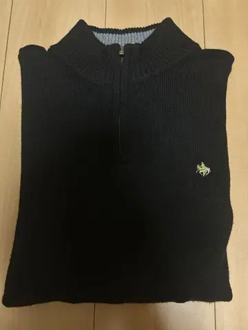 POLO 스웨터 니트 하프 지퍼 블랙
