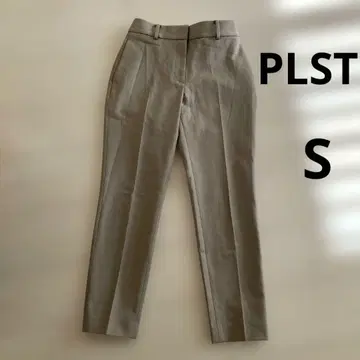 새상품급 PLST 플라스테 센터 프레스 스틱 팬츠 S 베이지