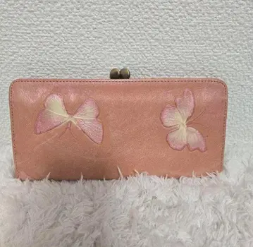 VIA DOAN 비아도안 장지갑 가마구치 얇은 타입 핑크