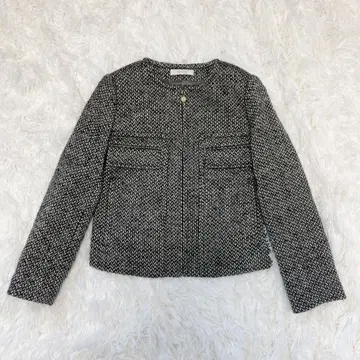 EPOCA 에포카 트위드 노카라 자켓 38