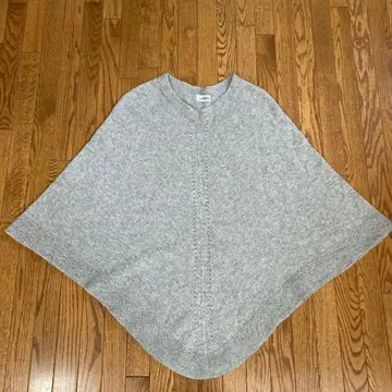 캐시미어 100% Jelly 그레이 니트 판초