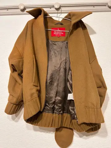 브라운 울 혼방 점퍼